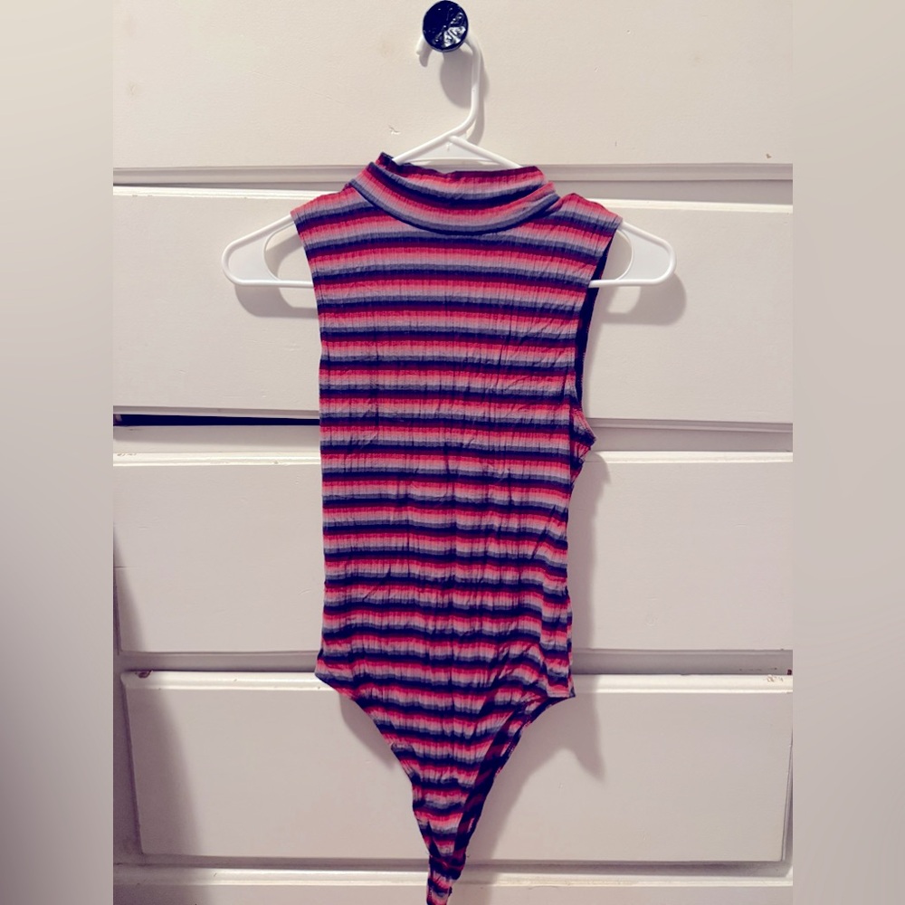 Abound Red and Blue Body Suit Sleeveless top, Size XS